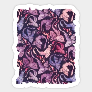 Dragon fire dark pink & purple Sticker